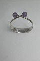 Hans Hansen Sterling Silver Bracelet No 243 Purple Quartz. Inside Diam 6,3cm / 2.48 inch ...