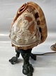 Camè table lamp, circa 1920 - 1930. Shell carved with motif figures from Roman or Greek ...