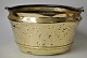 Flensburg bucket in brass with iron handle, 19th century. H.: 12 cm. Dia.: 23.5 cm. Height with ...