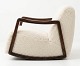 Rare Swing style from Bienal model Gyngen. upholstered in new lambswool. frame of stained wood. ...