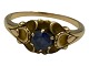 Georg Jensen 14 carat gold ring with blue sapphire from 1933-1944 - Size 61