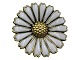 Small Danish Silver Daisy Brooch from 1968-1975