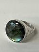 Signet ring in sterling silver with inlaid LabradoriteSize 63Stamped 925SNice and well ...