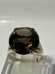 Vintage / Cocktail ring with smoky topaz in 14 ...