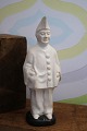 Old Pjerrot money box in painted terracotta. Height 18.5cm.