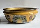 Cow horn painted ceramic bowl from the Kähler factory around 1930. Chips here and there, as ...
