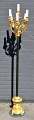 French floor lamp in gilded bronze, 19th century. Converted to electric. For 6 light bulbs. ...