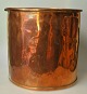 Copper flower pot, 19th century. Denmark. With hole in the bottom. H: 23.5 cm. Dia: 24 cm.