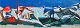 Strid, Hardy (1921- 2012 ) Sweden: Composition. Oil on masonite. Signed. 27 x 71 cm.Framed: 38 ...