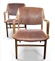 Ax Armchairs in Teak and Beech by Peter Hvidt & Orla Mølgaard for Fritz Hansen, Denmark, 1950