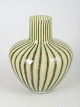 Scandinavian art glass vase.Decorative hand-blown art glass vase with a rounded body and tall ...