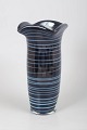 Chribská art glass vase.Elegant hand-blown glass vase by Chribská featuring a wavy flared ...