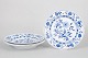 Meissen Blue Onion, set of four dinner plates.Hand-painted porcelain dinner plates in the ...