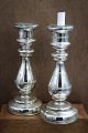 Large 19th century candlestick in Mercury Glass with old patina. Height: 30cm...