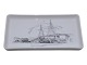 Bing & Grondahl white square tray decorated with Farøbroen.The factory mark tells, that this ...