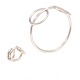 Anni & Bent Knudsen, Denmark, set of sterlingsilver bangle and ring. Bangle D inside: 6,5cm. Ring size: 51