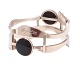 Anni & Bent Knudsen sterlingsilver oval bangle designed in cooperation with sculptor Robert Jacobsen. D inside: 6,5x7cm