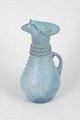 Murano art glass pitcher.Elegant hand-blown pitcher in pale blue art glass with fine ...
