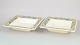 Tiffany Boutique, two large bowls.Large square bowls in Italian majolica with hand-decorated ...