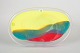 Brigitta Waltz for Lindshammar, large art glass dish.Large oval art glass dish in crystal ...