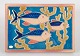 Einar Johansen for Søholm, large wall relief with fish motif.Large hand-decorated ceramic ...