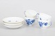 Royal Copenhagen Blue Flower coffee cups and saucers, set of four.Set of four hand-painted ...