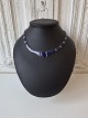 Beautiful articulated necklace in silver and lapis. Hallmarked 950. Length 50 cm. Width 7 - ...
