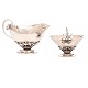Georg Jensen silver sugar and creamer set #235Creamer H: 9cm. L: 13,5cm. W: 277gr (2)