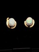 14 carat gold earrings D. 1 x 0.8 cm. with opal item no. 640279