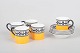 Royal Worcester, set of five demitasse cups with saucers.Decorative set comprising five ...