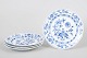 Meissen Blue Onion, set of four salad plates.Four hand-painted porcelain plates featuring ...