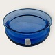 Holmegaard, Saturn without silver rim, Bowl, Blue glass, 7cm high, 12cm in diameter (Top), ...
