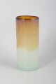 Napoleone Martinuzzi for Murano, vase.Cylindrical vase in hand-blown art glass with a frosted ...