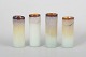 Napoleone Martinuzzi for Murano, set of four glass vases.Set of four hand-blown glass vases ...
