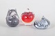 Set of three glass sculptures from FM Konstglas, Sweden.