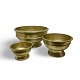 Traditional Javanese brass bowl with foot (often referred to as a bokor or ceremonial betel ...
