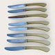 Jens Harald Quistgaard, 8 Knives with light plastic handles and stainless steel blades, 6 pcs. ...