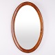 Oval Mirror with Walnut Frame from the 1940s