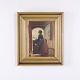Painting on board depicting a peasant woman. Dating from the 1930s, the work is executed in a ...