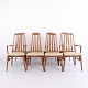 Set of eight dining chairs, model Eva, designed by Niels Koefoed and manufactured by Koefoeds ...