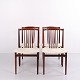 Set of four dining chairs designed by Henning Sørensen in 1968. Crafted in rosewood with light ...