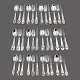 H.C. Andersen children's cutlery in silver; Complete set with 12 children's spoons, 12 ...
