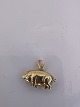 Pig Charms / Pendant in 14 carat gold.Stamped 585.Height with eyelet: 15.34 mm.Length ...