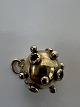 Ball with red stones Pendant / Charms in 14 carat goldStamped 585Height with eyelet 17.91 ...
