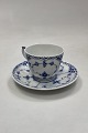 Royal Copenhagen Blue Flute Half Lace Coffee Cup and Saucer No. 626 - CHIPPEDCup: 6.5 cm x 8 ...