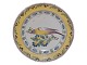 Kellinghusen faience, large round dish with bird from the beginning of the year ...