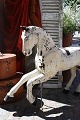 Large decorative Swedish 19th century horse in carved wood with a fantastically fine patina. ...