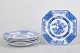 Rörstrand "Hoangho", set of seven lunch plates.Set of seven octagonal faience plates from the ...