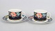 Villeroy & Boch "Xenia", set of two teacups with saucers.Decorative porcelain set from the ...