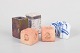 Set of five miniature vessels.Set consisting of five miniature ceramic and porcelain ...